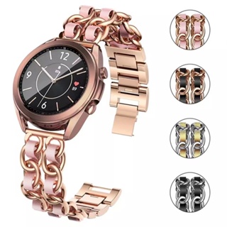 สินค้า สายนาฬิกาข้อมือหนัง 20 มม. 22 มม. สําหรับ Samsung Galaxy Watch 3/4/5 Galaxy Watch 42 มม. สําหรับ Amazfit bip 3/bip u pro/GTS 2 mini Watch Starp