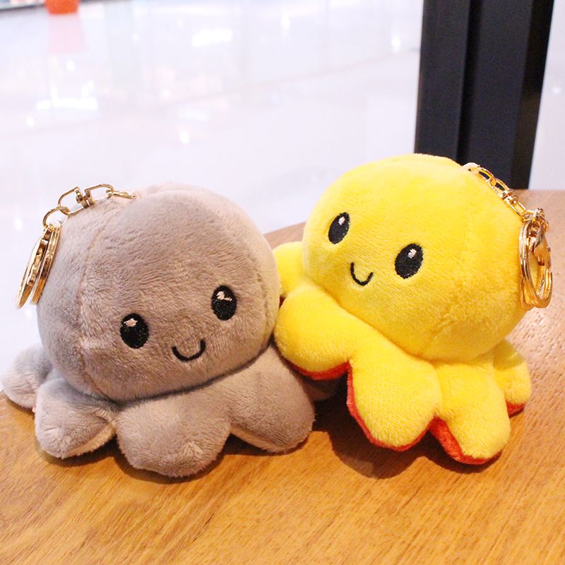 หมอนผ้าห่มตุ๊กตา-ตุ๊กตาจู๋-พลิกใบหน้าน่ารักปลาหมึกยักษ์ขนาดเล็กกระเป๋านักเรียนจี้ผู้ชายคู่พวงกุญแจตุ๊กตาแขวนอุปกรณ์เสริมความคิดสร้างสรรค์อุปกรณ์กระเป๋าผู้หญิง