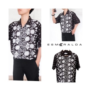 เสื้อฮาวายลายสวยสีน้ำตาลสวย คัตติ้งเนี๊ยบ ผ้านิ่มใส่สบาย