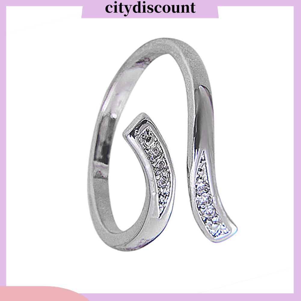 lt-citydiscount-gt-womens-natural-silver-adjustable-size-แหวนปรับได้