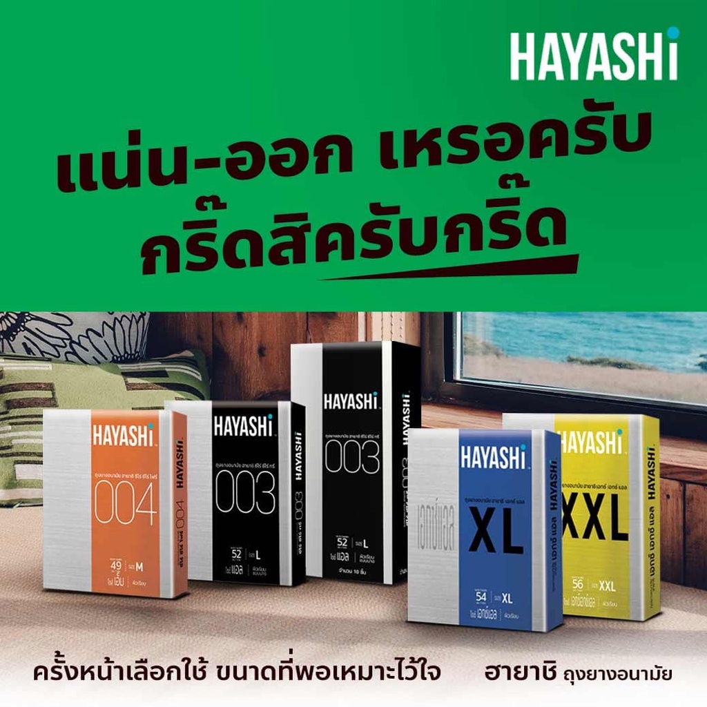 ถุงยางอนามัย-ฮายาชิ-ขนาด-49-56-มม-hayashi-condoms-size-49-56-mm-ไม่ระบุชื่อสินค้าหน้ากล่อง