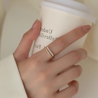 แหวนมุก ขนาดเล็ก ปรับขนาดได้ แฟชั่นน่ารัก