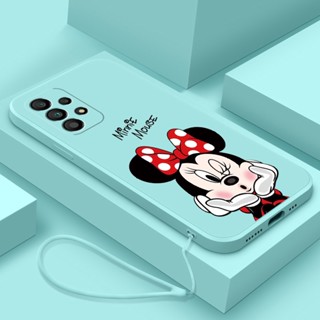 [ฟรีสายคล้อง] เคสโทรศัพท์ ยางซิลิโคน กันกระแทก ลาย Lovey Minnie ตลก สําหรับ Samsung Galaxy A71 A51 4G A11 A31 A21 A21s A02 M02 A03