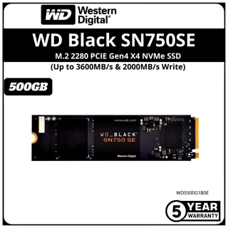 ภาพหน้าปกสินค้า🔥โปรแรง1.1🔥 250GB / 500GB / 1TB SSD (เอสเอสดี) WD BLACK SN750 ,SN750 SE ,SN770 PCIe/NVMe Gen4 M.2 2280 ที่เกี่ยวข้อง