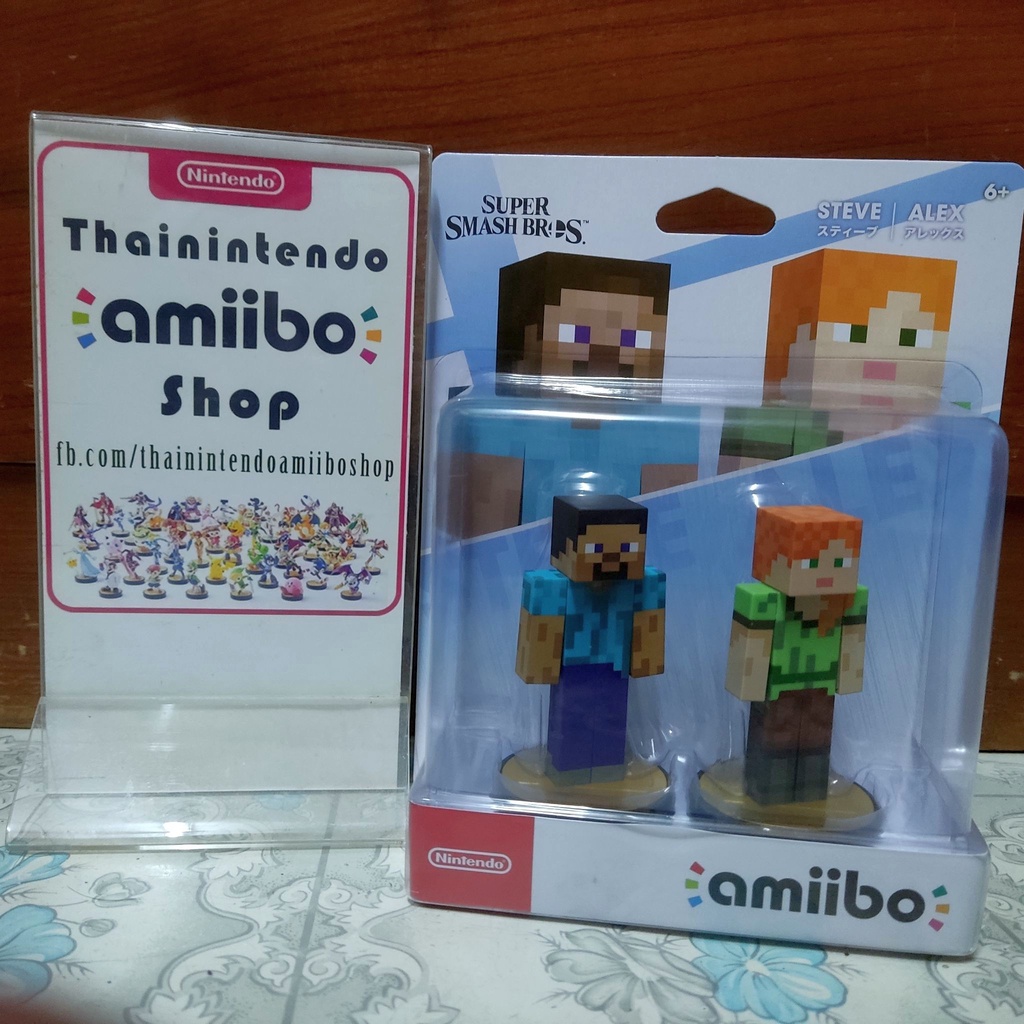 amiibo Minecraft Steve & Alex (Super Smash Bros.) Shopee Thailand