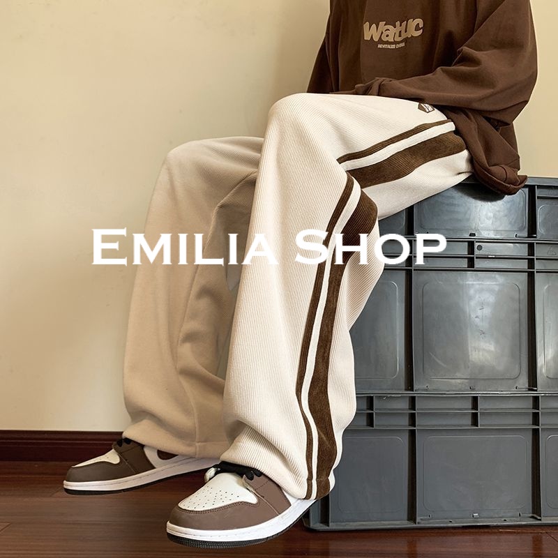 emilia-shop-กางเกง-กางเกงขายาว-กางเกงเอวสูง-กางเกงขายาวผู้หญิงสไตล์เกาหลี-2022-ใหม่-es220250