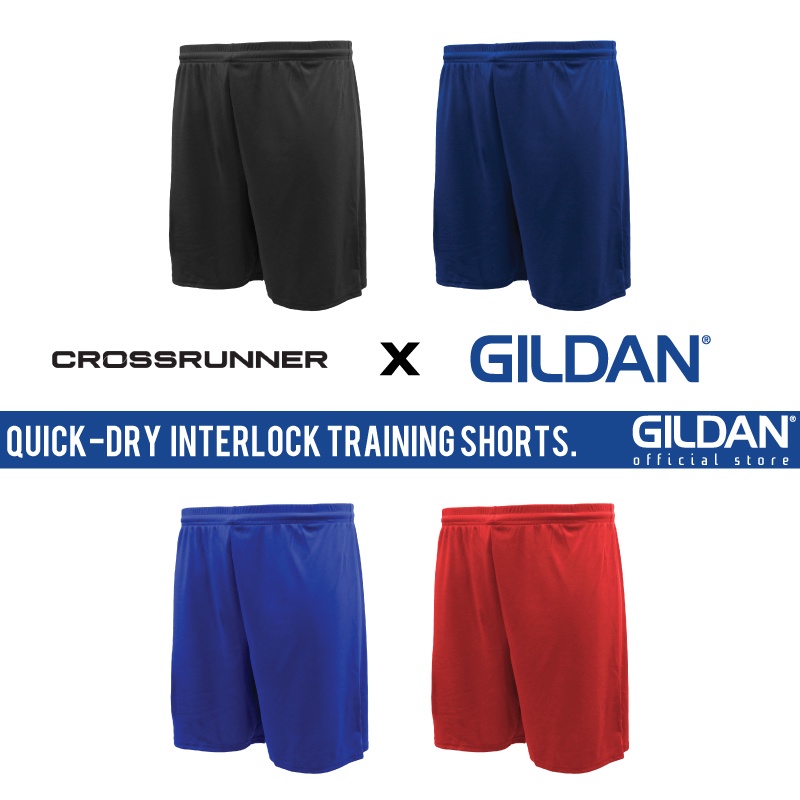 gildan-x-crossrunner-กางเกงขาสั้น-แบบแห้งเร็ว-เหมาะกับทุกเพศ-crs1100-crs1100