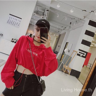 เวอร์ชั่นเกาหลี ฤดูใบไม้ร่วง รุ่นสั้น หลวม การพิมพ์ตัวอักษร แขนยาว เสื้อคลุมด้วยผ้า-SH2316