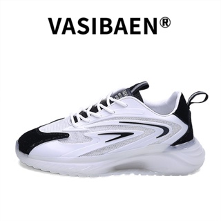 สินค้า VASIBAEN รองเท้าผู้ชาย 2022 ใหม่วิ่งเบาะอากาศป้องกันการลื่นไถลกีฬาลำลองอเนกประสงค์ตาข่ายพื้นผิวระงับกลิ่นกายพ่อน้ำขึ้นน้ำลง