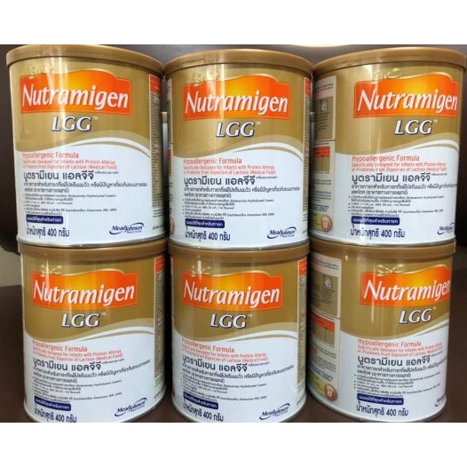 นม Nutramigen lgg ยกลัง 6กระป๋อง สำหรับเด็กแพ้นมวัว หมดอายุ 25เดือน3 ปี