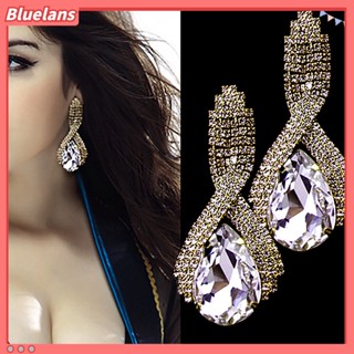 ต่างหูสตรีคริสตัลหรูหราRhinestone Waterdrop โกลเด้น Studs ส่วนลด100 บาท โค้ด