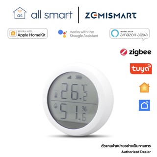 Zemismart Tuya Zigbee Temperature &amp; Humidity Sensor | เซมิสมาร์ท เครื่องวัดอุณหภูมิและความชื้น ระบบ ทูย่า ซิกบี