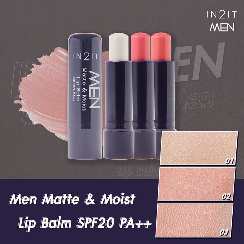 ภาพหน้าปกสินค้าIn2It Men Matte & Moist Lip Balm Spf20 Pa++ 4.8g MLBM02 Nude-Pink. จากร้าน konvy_officialshop บน Shopee