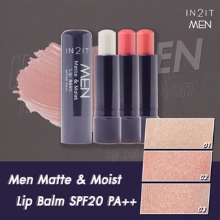 ภาพขนาดย่อของภาพหน้าปกสินค้าIn2It Men Matte & Moist Lip Balm Spf20 Pa++ 4.8g MLBM02 Nude-Pink. จากร้าน konvy_officialshop บน Shopee