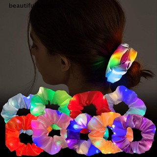 ยางรัดผมหางม้า ประดับกลิตเตอร์ พร้อมไฟ Led เหมาะกับวันคริสต์มาส