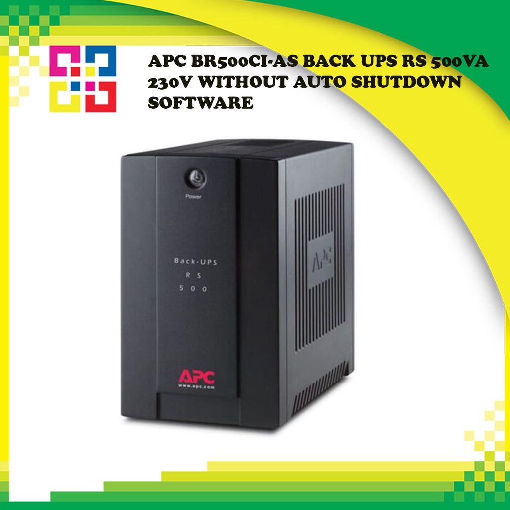 APC BR500CI-AS BACK UPS RS 500VA 230V WITHOUT AUTO SHUTDOWN SOFTWARE ...