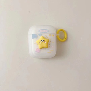 เคสหูฟัง tpu แบบนิ่ม ลายดาวห้าแฉก สําหรับ airpods 1 2 pro 3