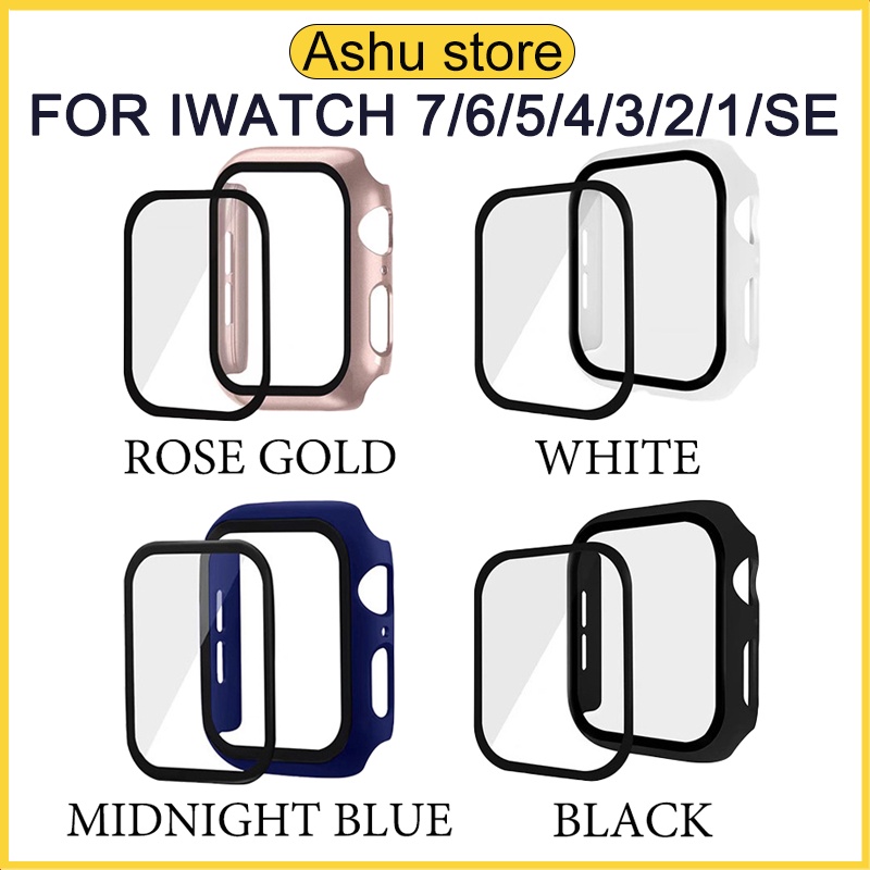 ภาพหน้าปกสินค้าSmart Watch case PC+Glass เคสสำหรับแอปเปิ้ลวอช7/6/5/4/3/2/1/SE เคส Smart watch