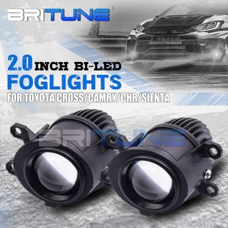 ไฟตัดหมอก LED สําหรับ 2020 2021 2022 Toyota Vios/Alits/Yaris/Corolla cross/Sienta/Hilux Revo/Camry Hi/Low Light Car Fog Light Projector Lens