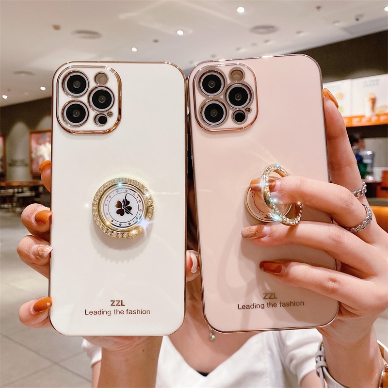 เคสป้องกันโทรศัพท์มือถือ-tpu-แบบนิ่ม-ชุบไฟฟ้า-ลายใบหญ้า-สําหรับ-iphone-14-13-12-11-pro-max-xs-max-xr-x