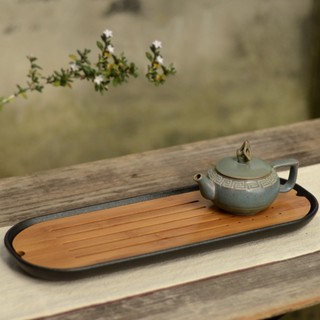 Japanese Ceramic Tea Board Decorative Vintage Kung Fu Tea Trays Wooden Partitioned Dish Plateau Repas Home Accessories C