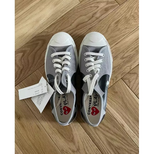 cdg-play-x-converse-jack-purcell-เทาดำ