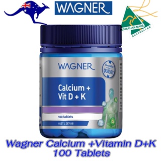 Wagner Calcium+Vitamin D+K 100 เม็ด ( แคลเซียม+วิตามินดี+วิตามินเค เสริมสร้างความแข็งแรงของกระดูก และ ฟัน )