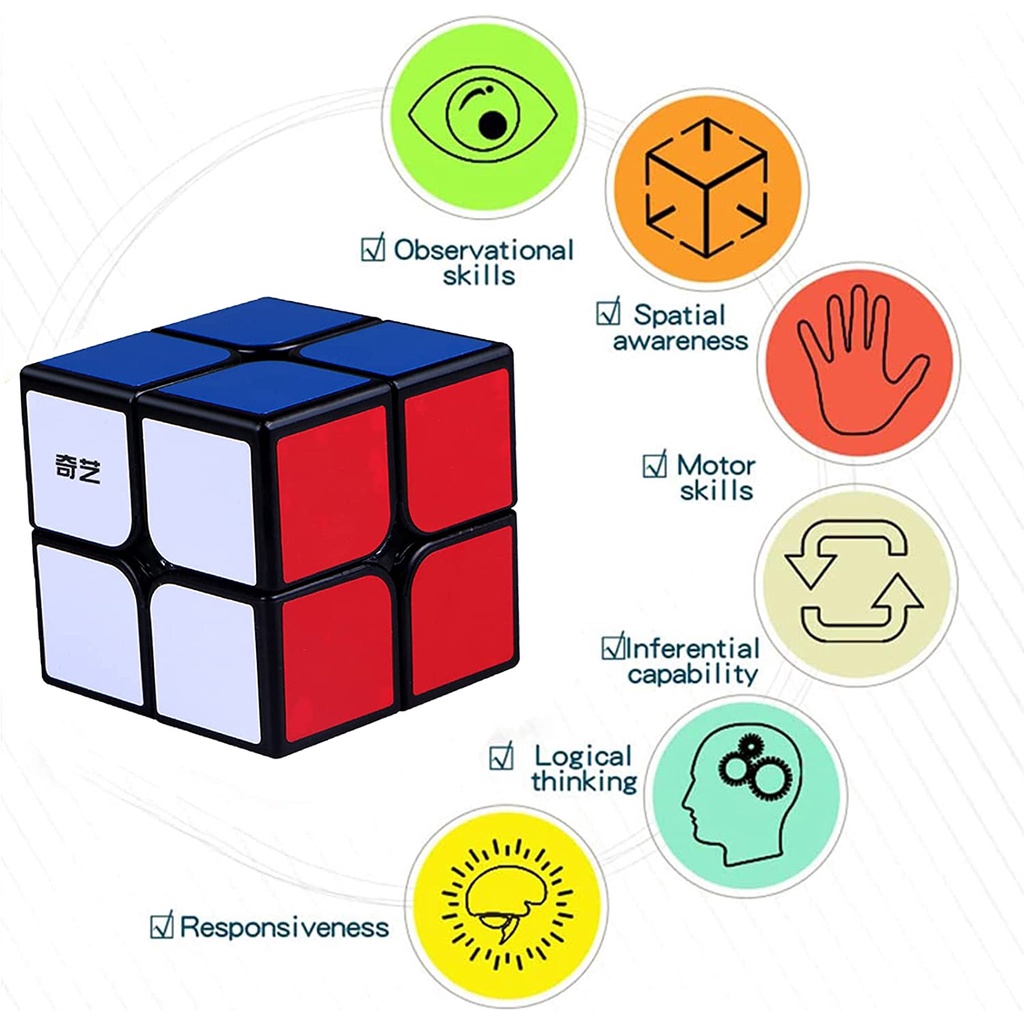 qiyi-qidi-รูบิคปริศนา-2x2-ขนาด-50-มม-1-96-นิ้ว-หมุนง่าย-และราบรื่น-ทนทาน-ของเล่นสําหรับเด็ก