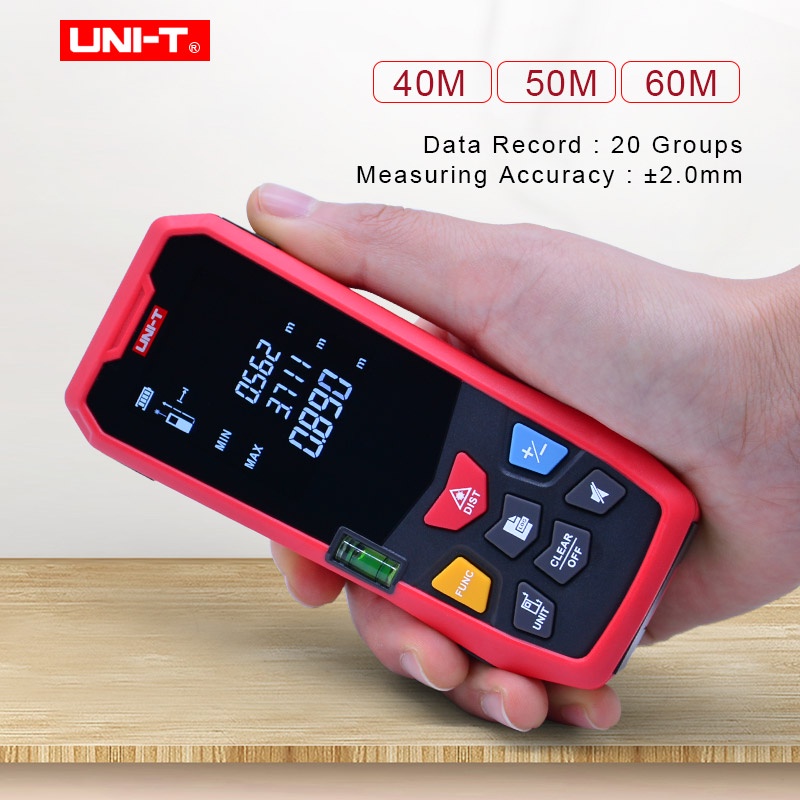 UNI-T Laser Distance Meter เลเซอร์วัดระยะ 50/100 เมตร Handheld