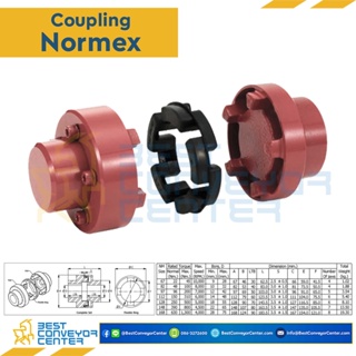NORMEX Coupling Steel Rubber OD 112xL60,128xL70,148xL80,168xL90,67xL30,82xL40,97xL50