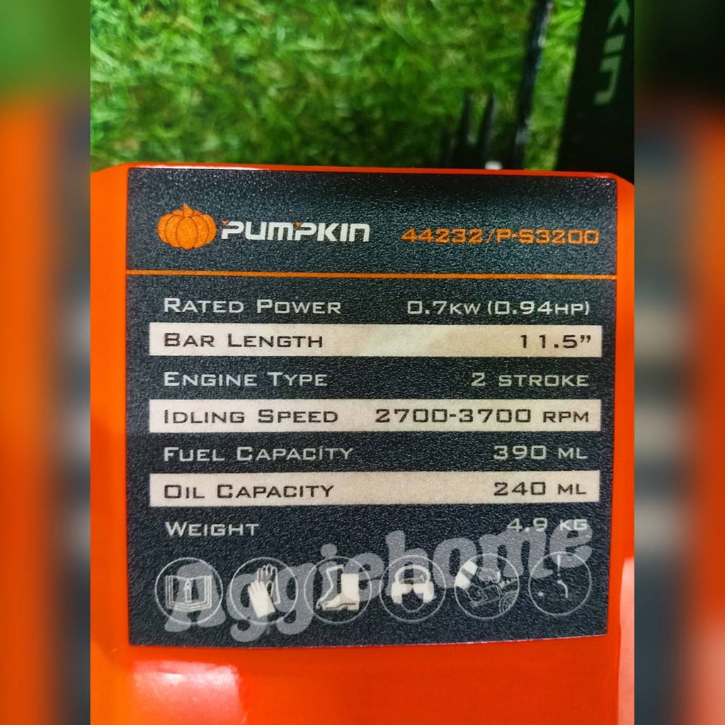 pumpkin-เลื่อยโซ่ยนต์-11-5-นิ้ว-รุ่น-p-s3200-44232-เครื่องยนต์-2-จังหวะ-0-7kw-0-9hp-เลื่อยยนต์-เลื่อยโซ่