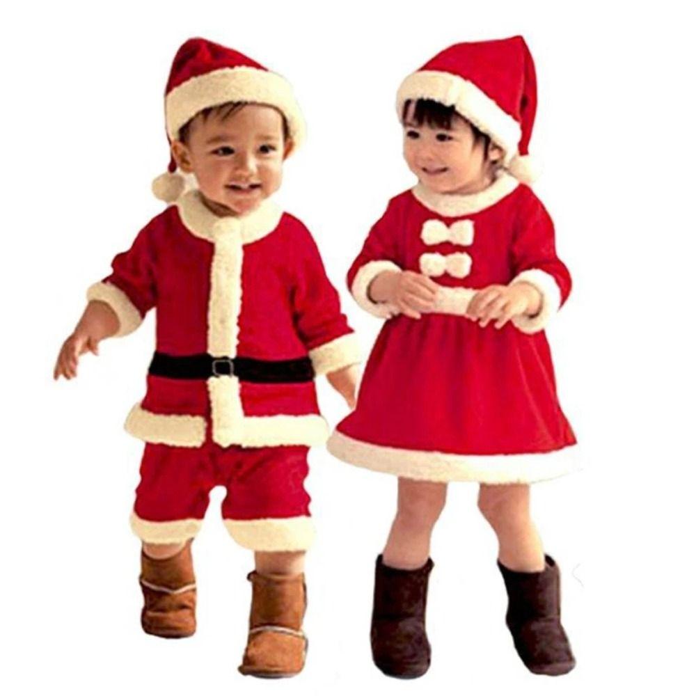 aelegant-ชุดเครื่องแต่งกายซานตาคลอส-สีแดง-พร้อมหมวก-สําหรับเด็กทารก-เหมาะกับงานปาร์ตี้คริสต์มาส