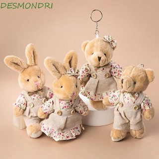 Desmondri จี้กระต่าย ของเล่นเด็ก ของขวัญ การออกแบบการ์ตูนที่ไม่ซ้ํากัน PP ผ้าฝ้าย กระเป๋า จี้คู่ สไตล์เกาหลี พวงกุญแจ ตุ๊กตา ของเล่นยัดไส้ จี้ของเล่น ตุ๊กตา พวงกุญแจ