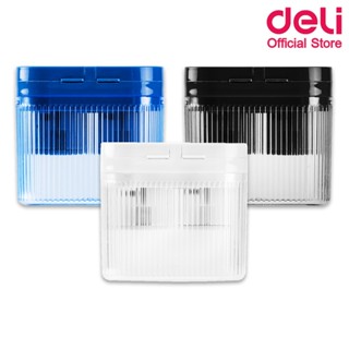 Deli H553 Pencil sharpener กบเหลาดินสอ 2 รู (คละสี 1 ชิ้น) กบเหลา ดินสอ กบ เครื่องเขียน อุปกรณ์เครื่องเขียน school