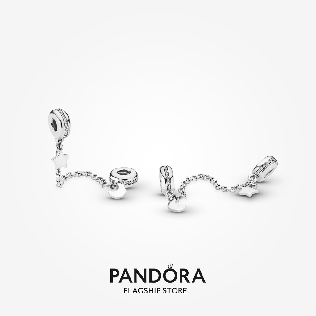 pandora-เครื่องประดับเงิน-จี้รูปดวงจันทร์และดาว-w1022