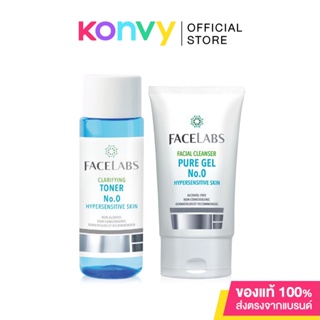สินค้า Facelabs Set 2 Items Facial Cleanser Pure Gel No.0 50ml + Clarifying Toner No.0 100ml.