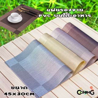 แผ่นรองจาน ที่รองจาน แผ่นรองจานPVC ฉนวนกันความร้อน กันลื่น ขนาด45*30ซม พร้อมส่ง