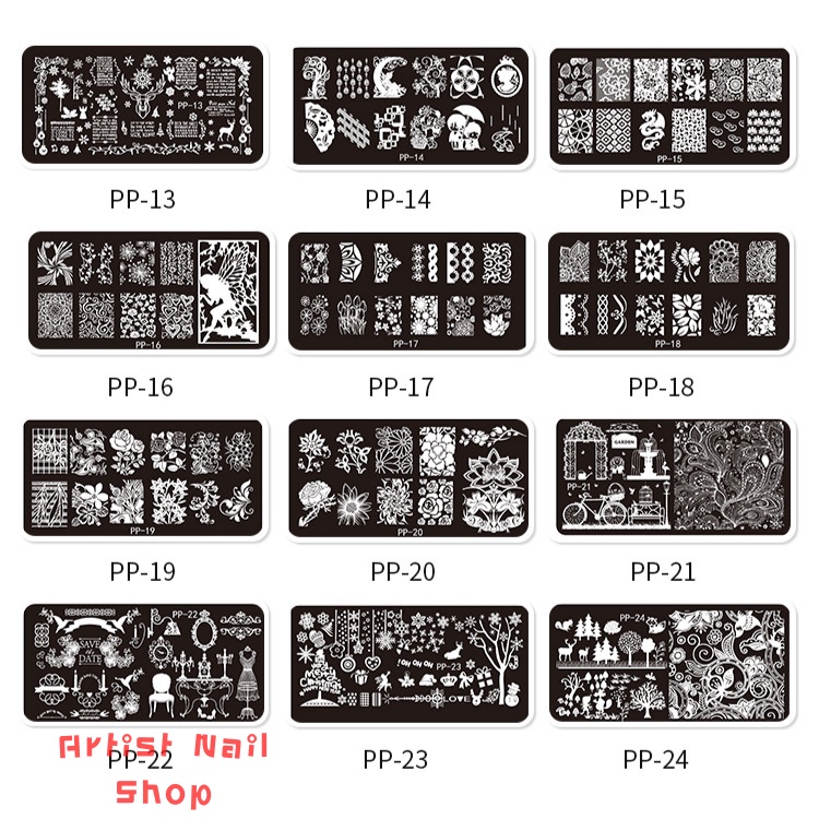 เพลทปั้มลายเล็บ-24-แบบ-สำหรับปั้มลาย-น่ารักต่างๆ