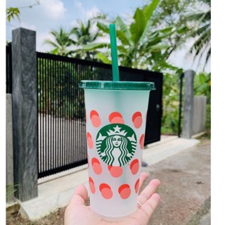 พร้อมส่ง! Starbucks Reuseable แก้วสตาร์บัคส์ รียูส ขนาด Venti ลายพิเศษ ของแท้ 100%