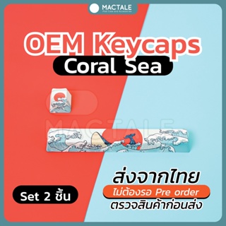 Mactale Keycaps Coral Sea Spacebar 6.25u ESC คีย์แคป ปลาวาฬ คลื่น ญี่ปุ่น PBT CHERRY ปุ่มกดคีย์บอร์ด japanese keycap