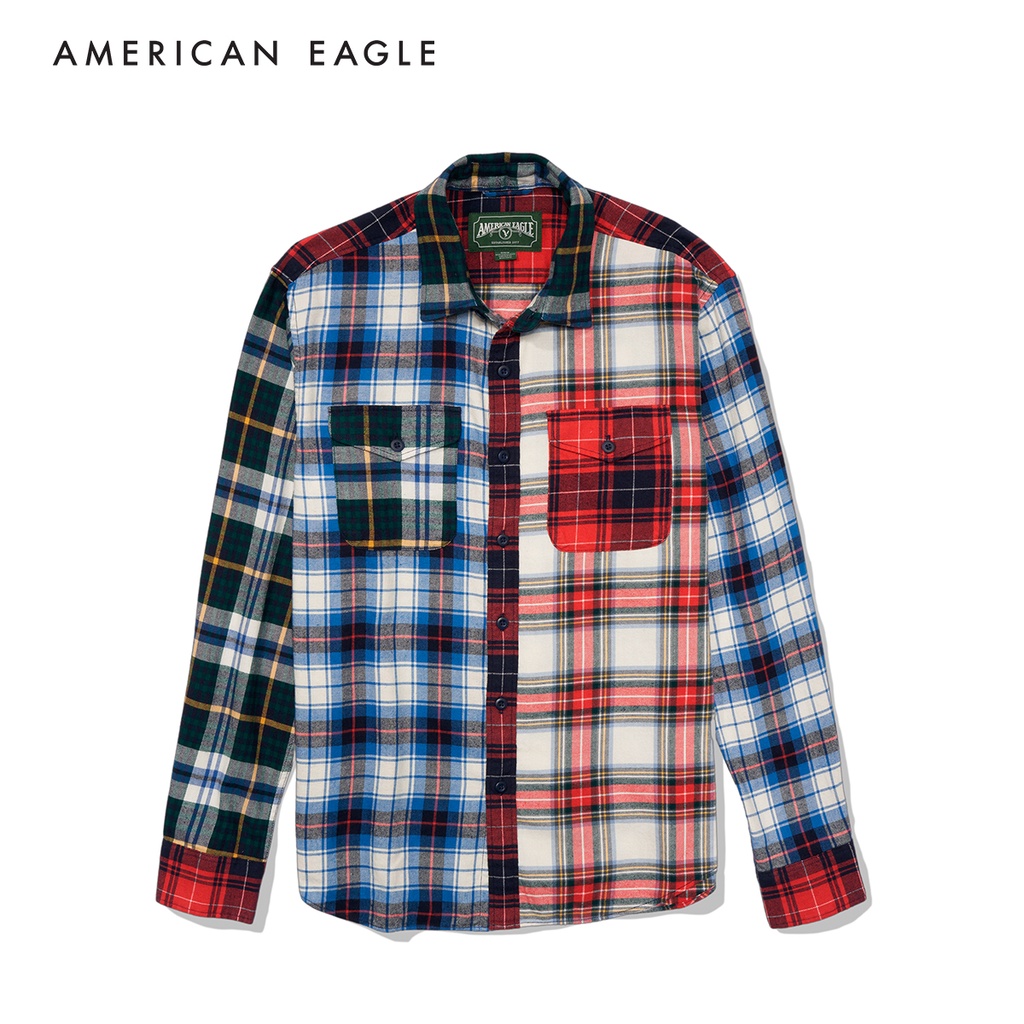american-eagle-block-pattern-flannel-shirt-เสื้อเชิ้ต-ผู้ชาย-ผ้าแฟลนเนล-emsh-015-2319-900