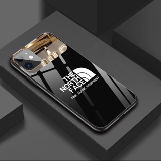 เคสโทรศัพท์มือถือกระจกนิรภัย กันกระแทก ลาย The North Face สําหรับ iphone 14 15 13 12 11 Pro Max X XS XR XSMAX