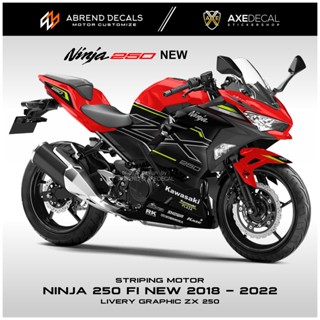 KAWASAKI สติกเกอร์ ลายกราฟฟิก Ninja 250 Fi New 2018-2022 Livery ZX สําหรับติดตกแต่งรถจักรยานยนต์