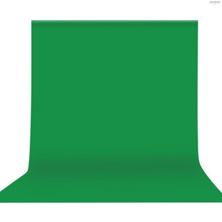 3 * 3m / 10 * 10ft Professional Green Screen Backdrop Studio Photography Background Washable Durable Polyester-Cotton Fabric Seamless One-Piece Design for Portrait Product Shooting