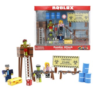 Hot Roblox Game Figma Zombie Raids Block doll Mermaid Playset Action Figure Toy Kids Boy Girl Birthday Xmas Gifts