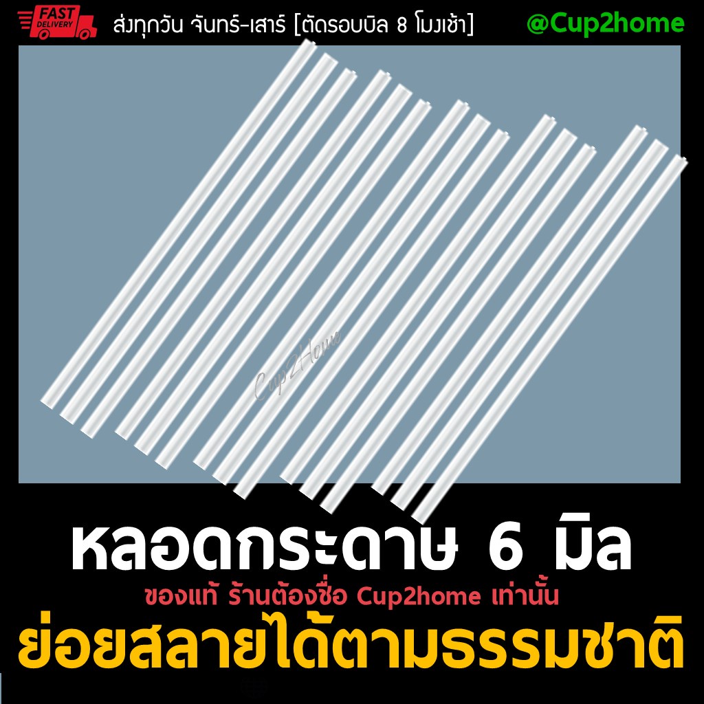 100ชิ้น-หลอดกระดาษ-หลอดรักษ์โลก-หลอดกระดาษ6มิล-หลอด6มิล-ย่อยสลายได้-หลอดย่อยสลาย-ยาว19-7ซม