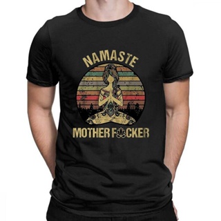 เสื้อแฟชั่นผญ Camiseta Vintage Namaste para hombres y mujeres, camisa divertida de manga corta, camisetas Harajuku, cami