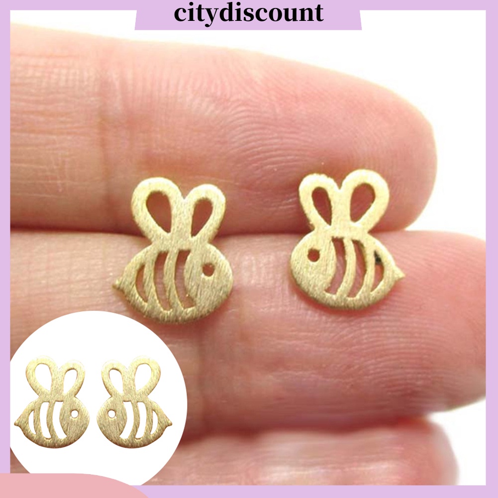 lt-citydiscount-gt-ต่างหูกระดุมรูปผึ้งน่ารักสำหรับผู้หญิง