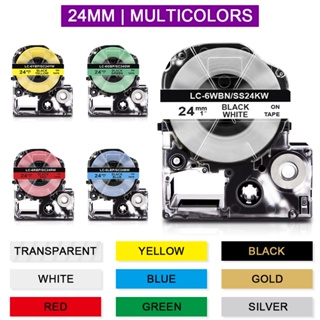 24mm SS24KW ST24KW SC24YW Compatible Epson Label Cartridge SS12KW for Epson Labeling Machine Labelworks LW-600P LW-700 L