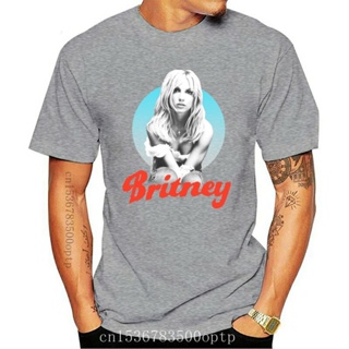 ขายดี!ขายดี เสื้อยืดลําลอง แขนสั้น พิมพ์ลาย Britney Spears สีขาว 90S Portrait Retro Style S M 2 BKpioj47GHcnok71S-5XL